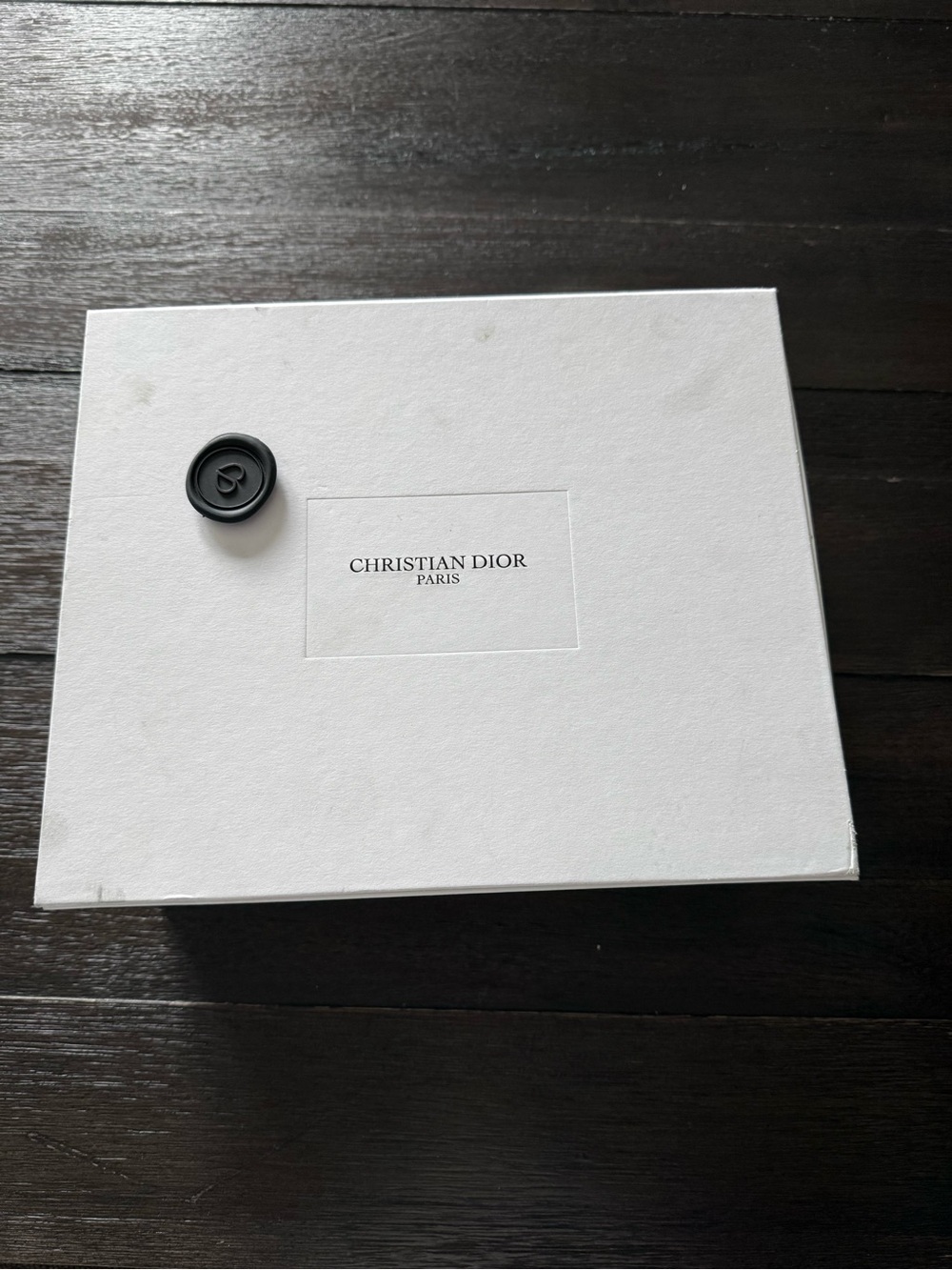 Dior White Tissue Paper and Embossed Note Set with Black Seal
